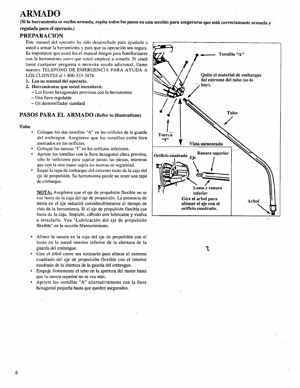Armado | Craftsman 358.798260-32cc User Manual | Page 35 / 61