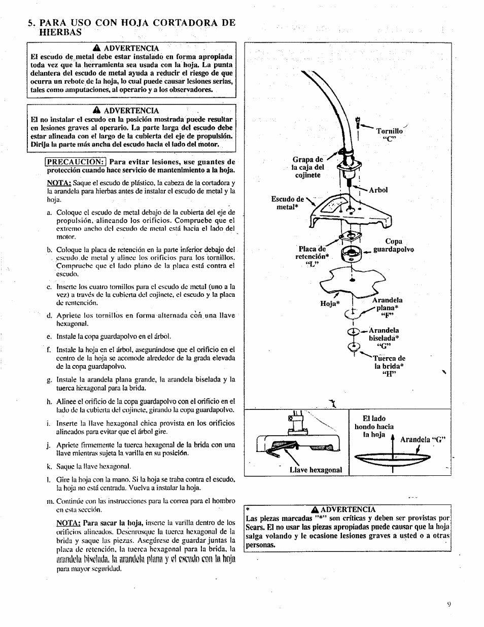 Iifiimll'lu, Hoja | Craftsman 358.798260-32cc User Manual | Page 38 / 61