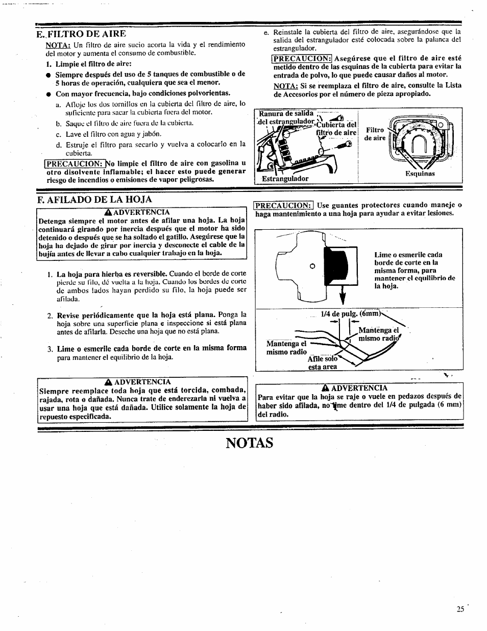 Notas | Craftsman 358.798260-32cc User Manual | Page 54 / 61