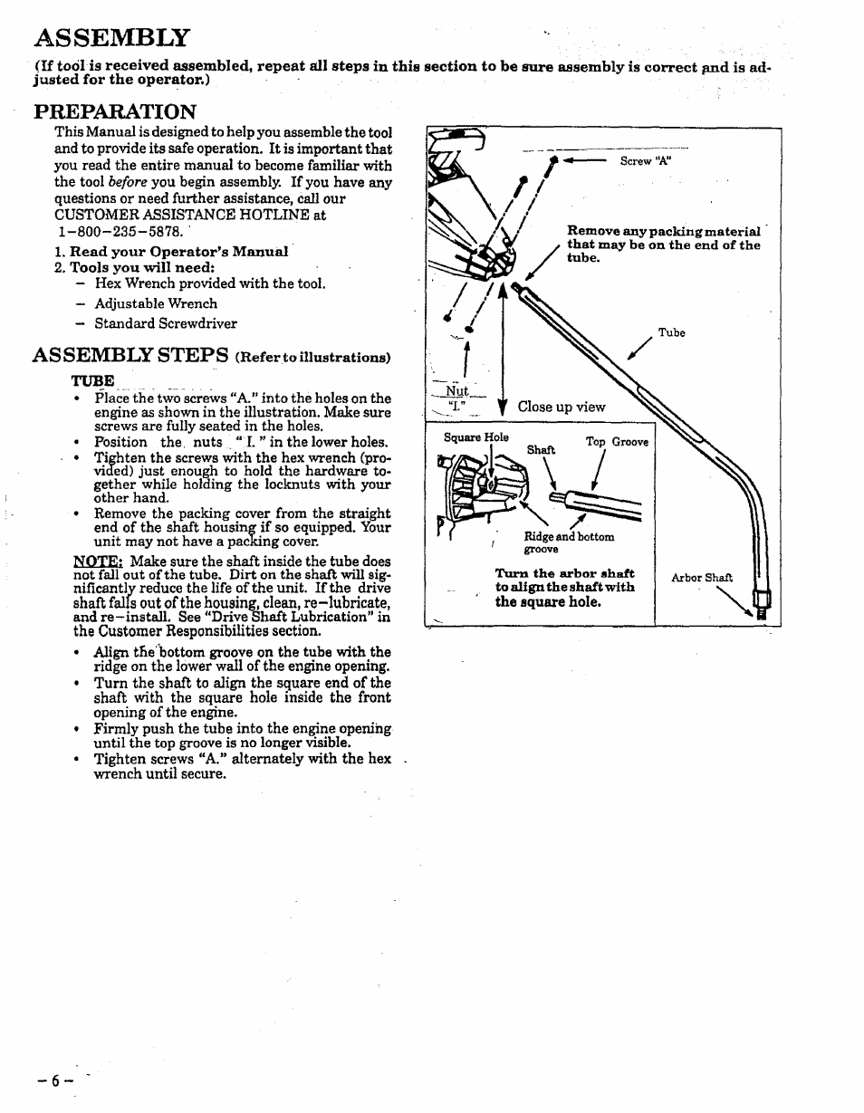 Assembiiy, Assembly | Craftsman 358.798260-32cc User Manual | Page 6 / 61