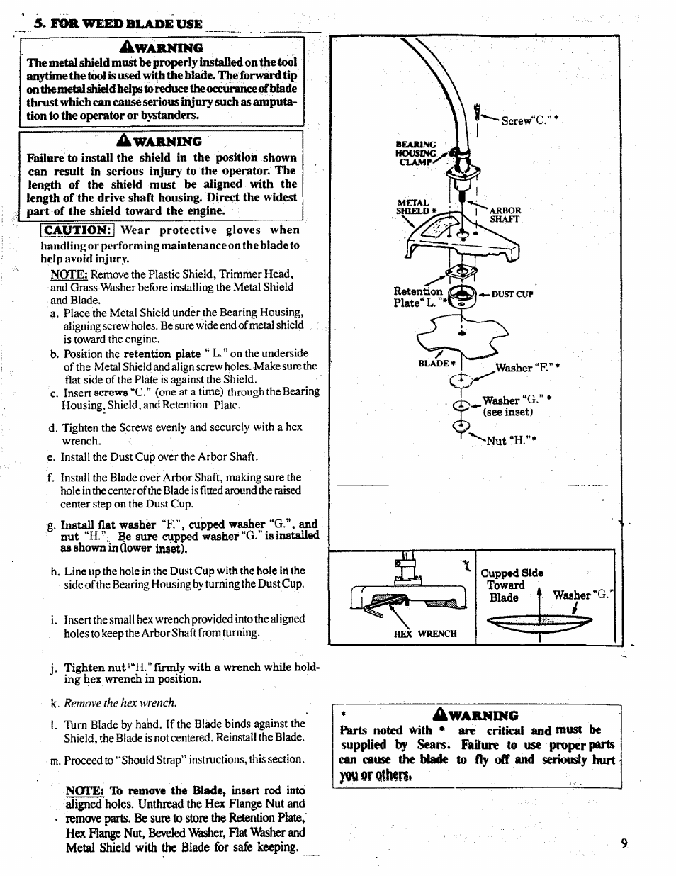 Craftsman 358.798260-32cc User Manual | Page 9 / 61