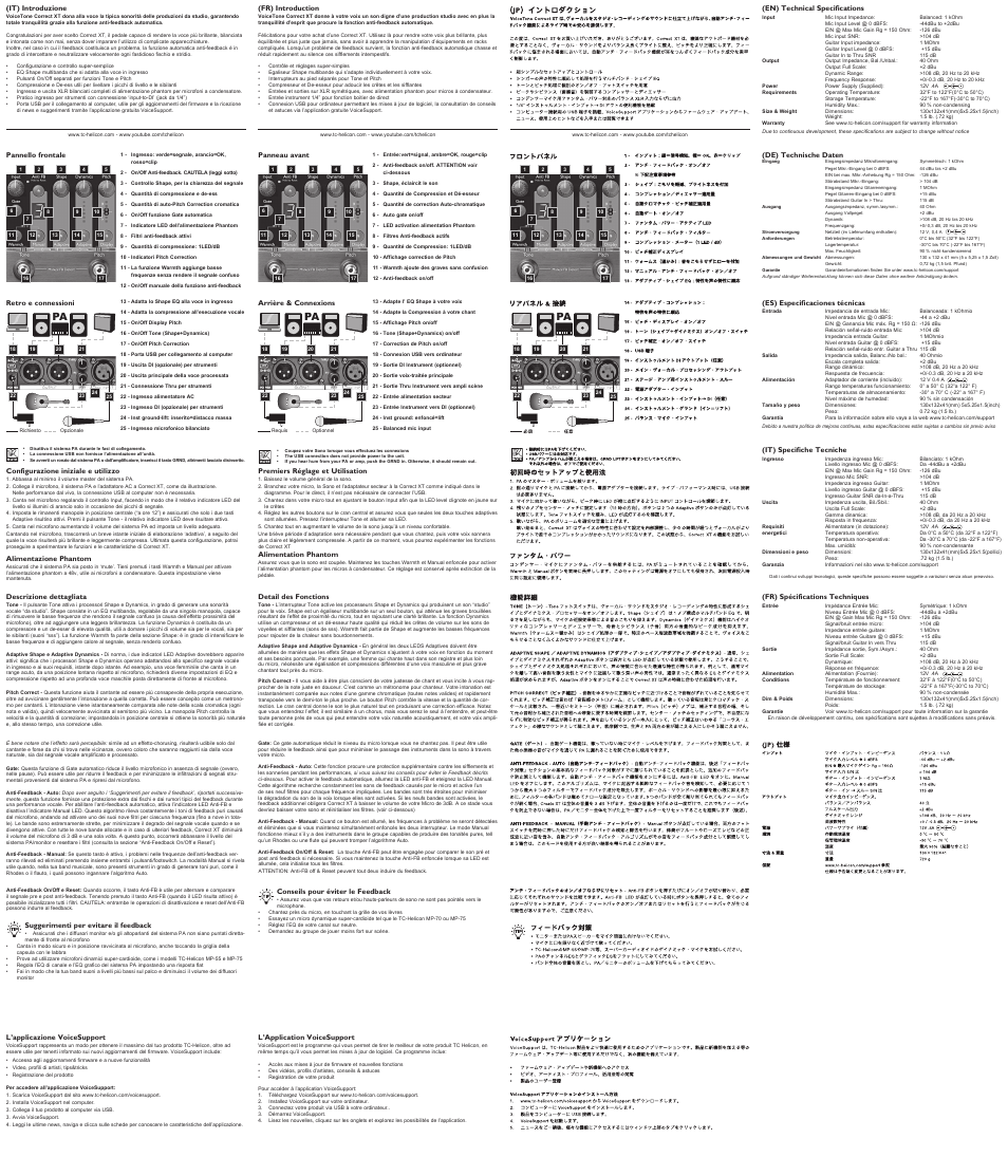 TC-Helicon VoiceTone Correct XT Manual User Manual | Page 2 / 2