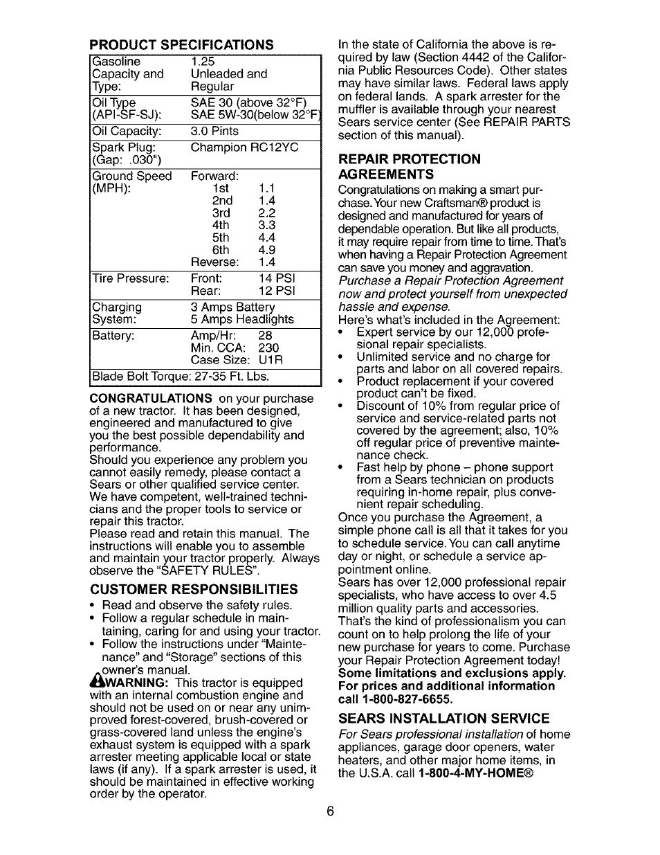 Craftsman 917.272670 User Manual | Page 6 / 56