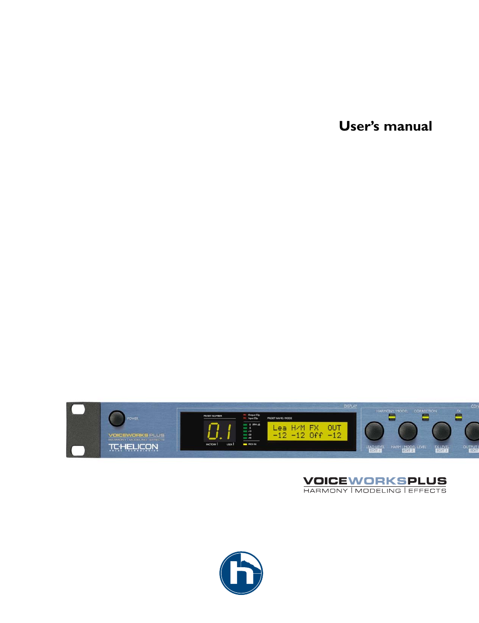 TC-Helicon VoiceWorks Plus Manual User Manual | 44 pages