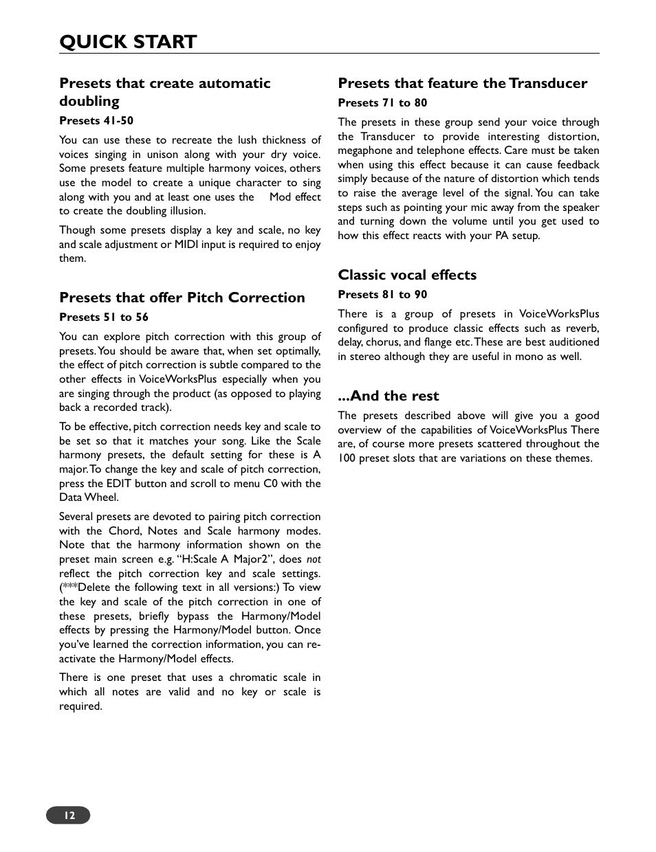 Quick start | TC-Helicon VoiceWorks Plus Manual User Manual | Page 16 / 44
