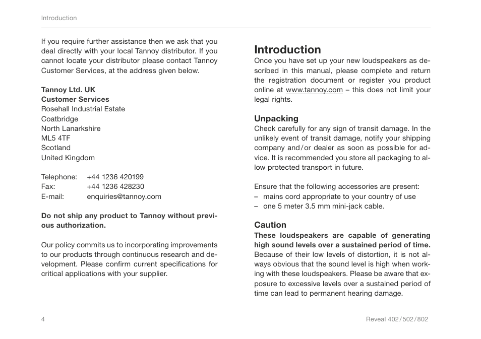 Introduction | TC-Helicon Reveal 802 User Manual | Page 6 / 12
