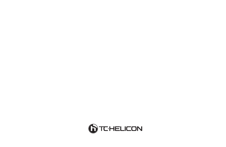 TC-Helicon VoiceLive Rack - Basics Manual User Manual | Page 19 / 19