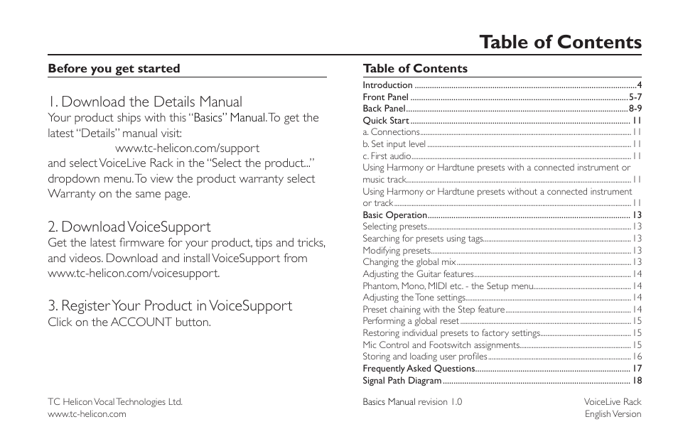 TC-Helicon VoiceLive Rack - Basics Manual User Manual | Page 3 / 19