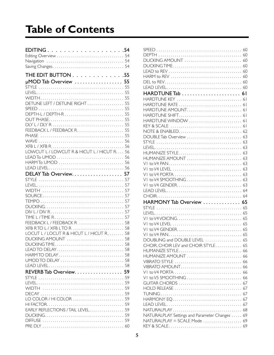 TC-Helicon VoiceLive Rack Full User's Manual User Manual | Page 6 / 89