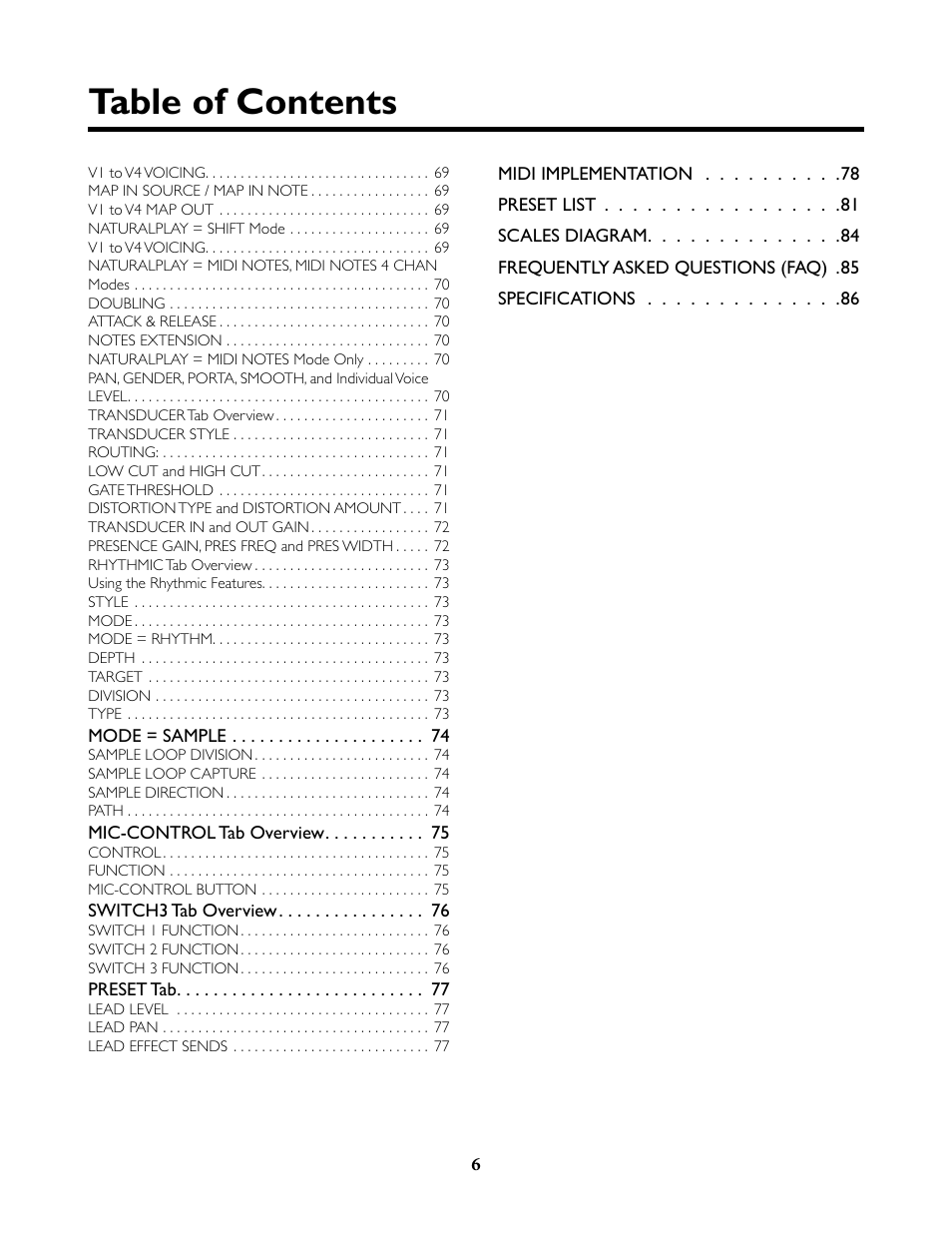 TC-Helicon VoiceLive Rack Full User's Manual User Manual | Page 7 / 89