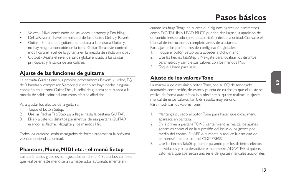 Pasos básicos | TC-Helicon VoiceLive Rack - Basics Manual User Manual | Page 13 / 18