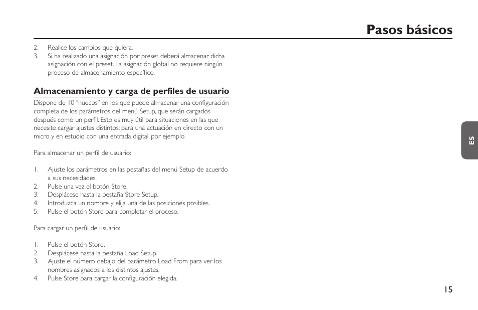 Pasos básicos | TC-Helicon VoiceLive Rack - Basics Manual User Manual | Page 15 / 18