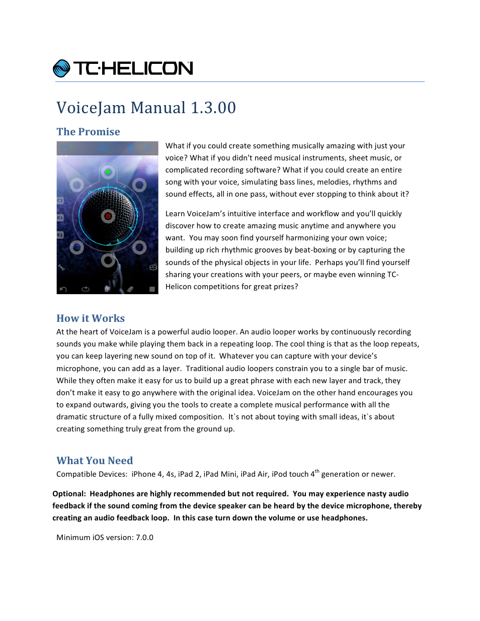 TC-Helicon Voicejam manual User Manual | 11 pages