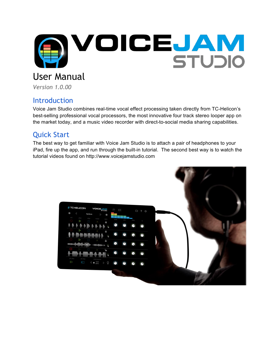 TC-Helicon Voice Jam Studio User Manual | 20 pages