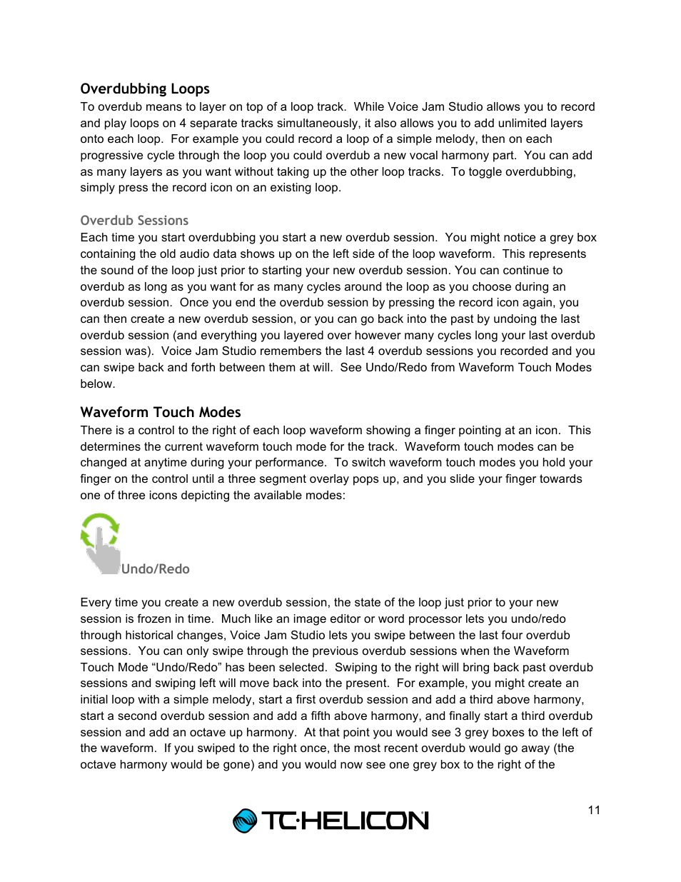 TC-Helicon Voice Jam Studio User Manual | Page 11 / 20