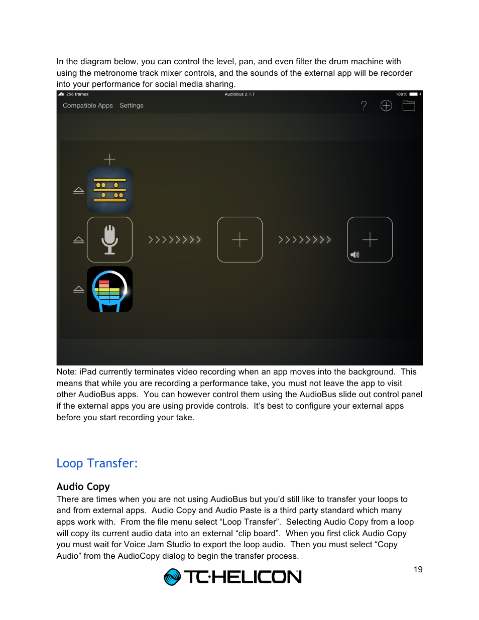 Loop transfer | TC-Helicon Voice Jam Studio User Manual | Page 19 / 20