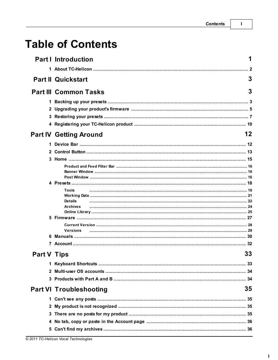 TC-Helicon VoiceSupport Manual User Manual | 39 pages