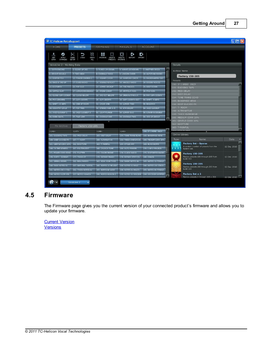 Firmware, 5 firmware | TC-Helicon VoiceSupport Manual User Manual | Page 29 / 39