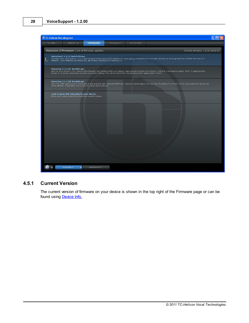 Current version | TC-Helicon VoiceSupport Manual User Manual | Page 30 / 39