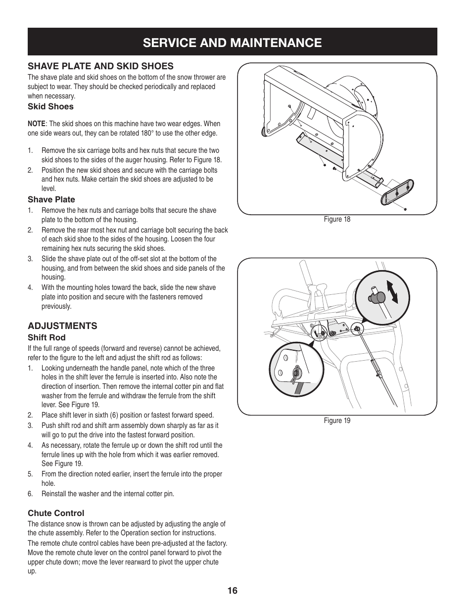 Service and maintenance | Craftsman 247.88045 User Manual | Page 16 / 64