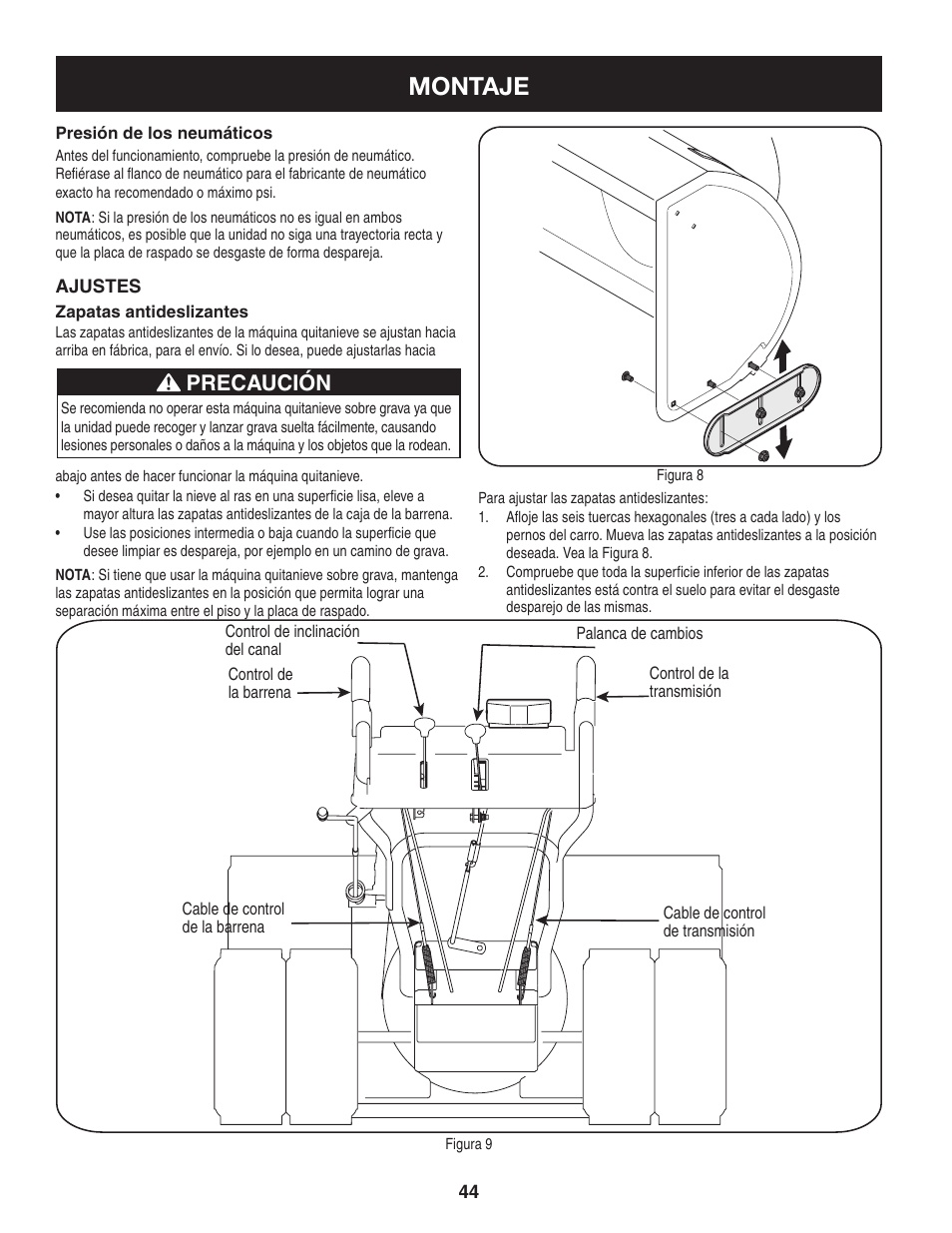 Montaje, Precaución | Craftsman 247.88045 User Manual | Page 44 / 64