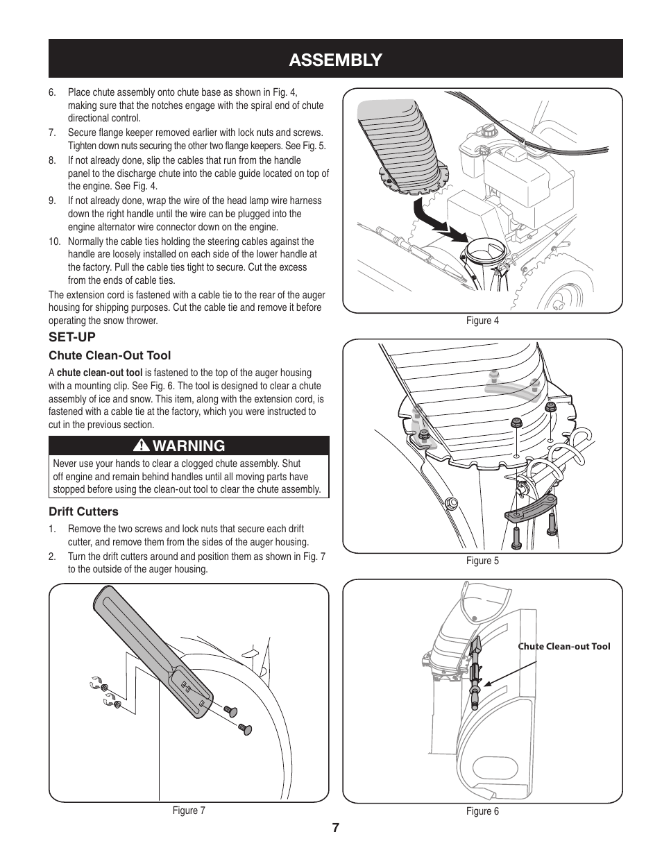 Assembly, Warning | Craftsman 247.88045 User Manual | Page 7 / 64