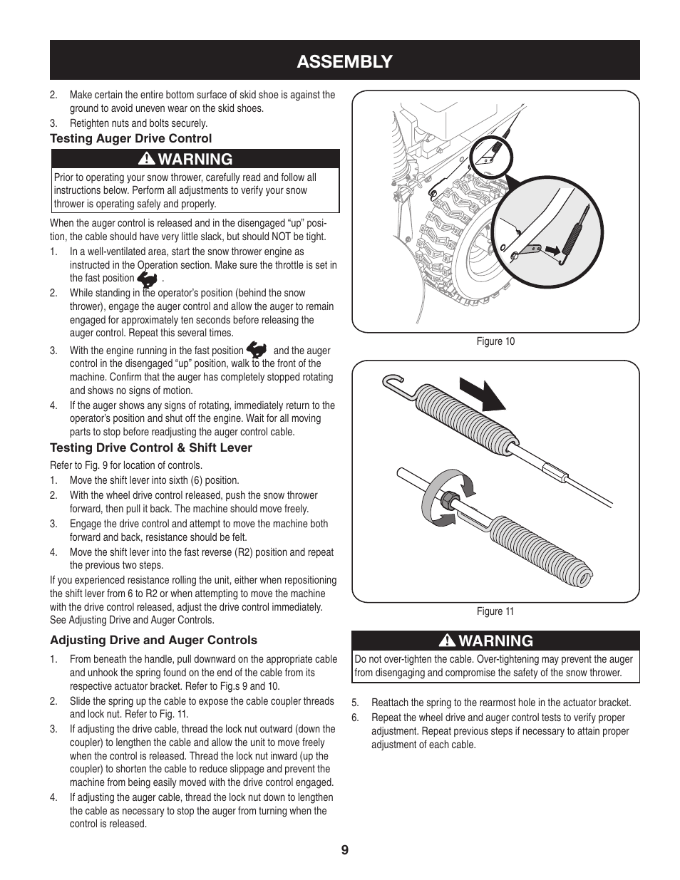 Assembly, Warning | Craftsman 247.88045 User Manual | Page 9 / 64