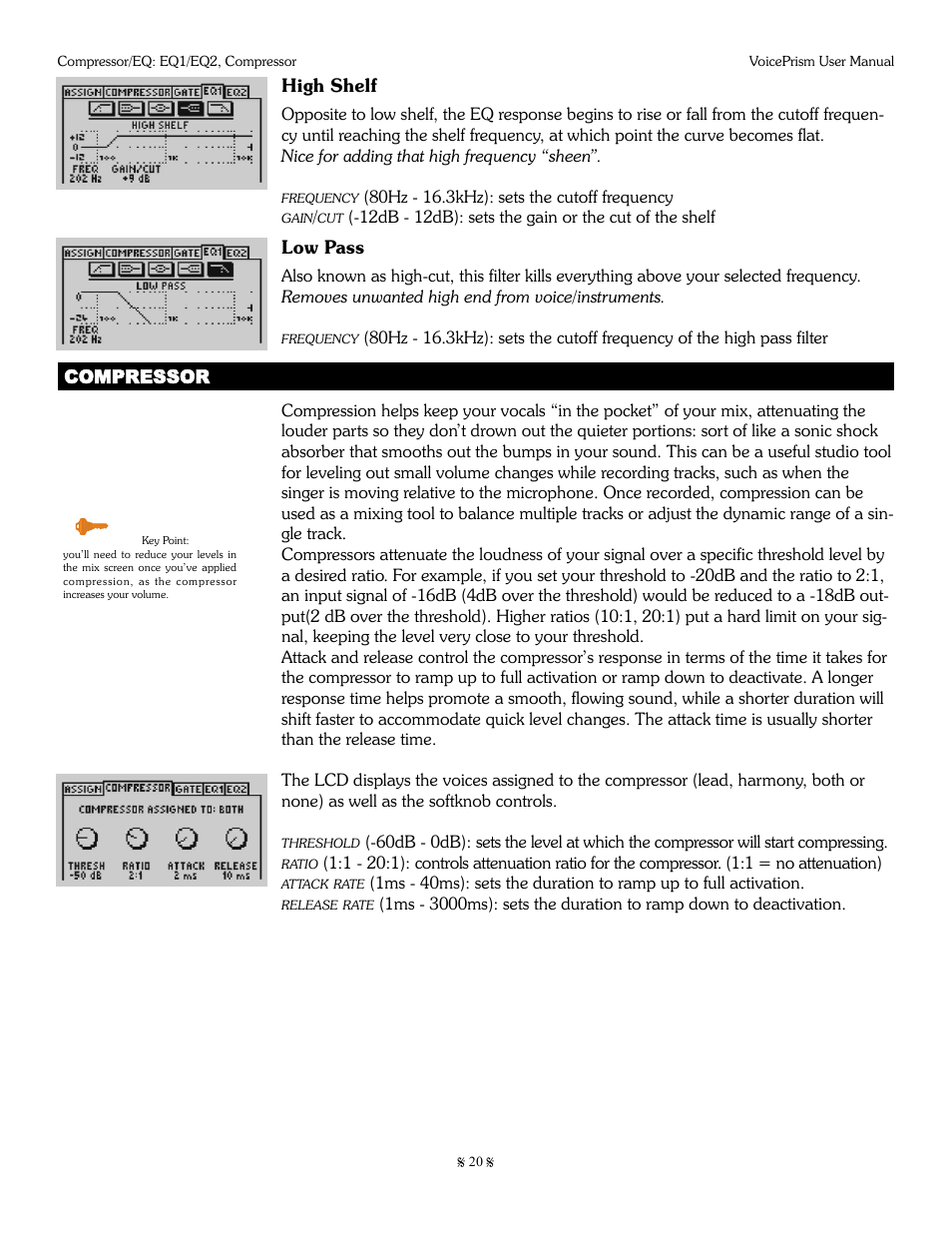 TC-Helicon Voiceprism Manual User Manual | Page 20 / 46