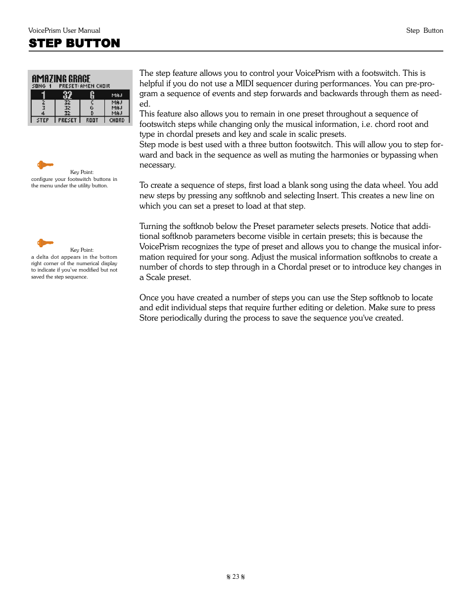 Step button | TC-Helicon Voiceprism Manual User Manual | Page 23 / 46