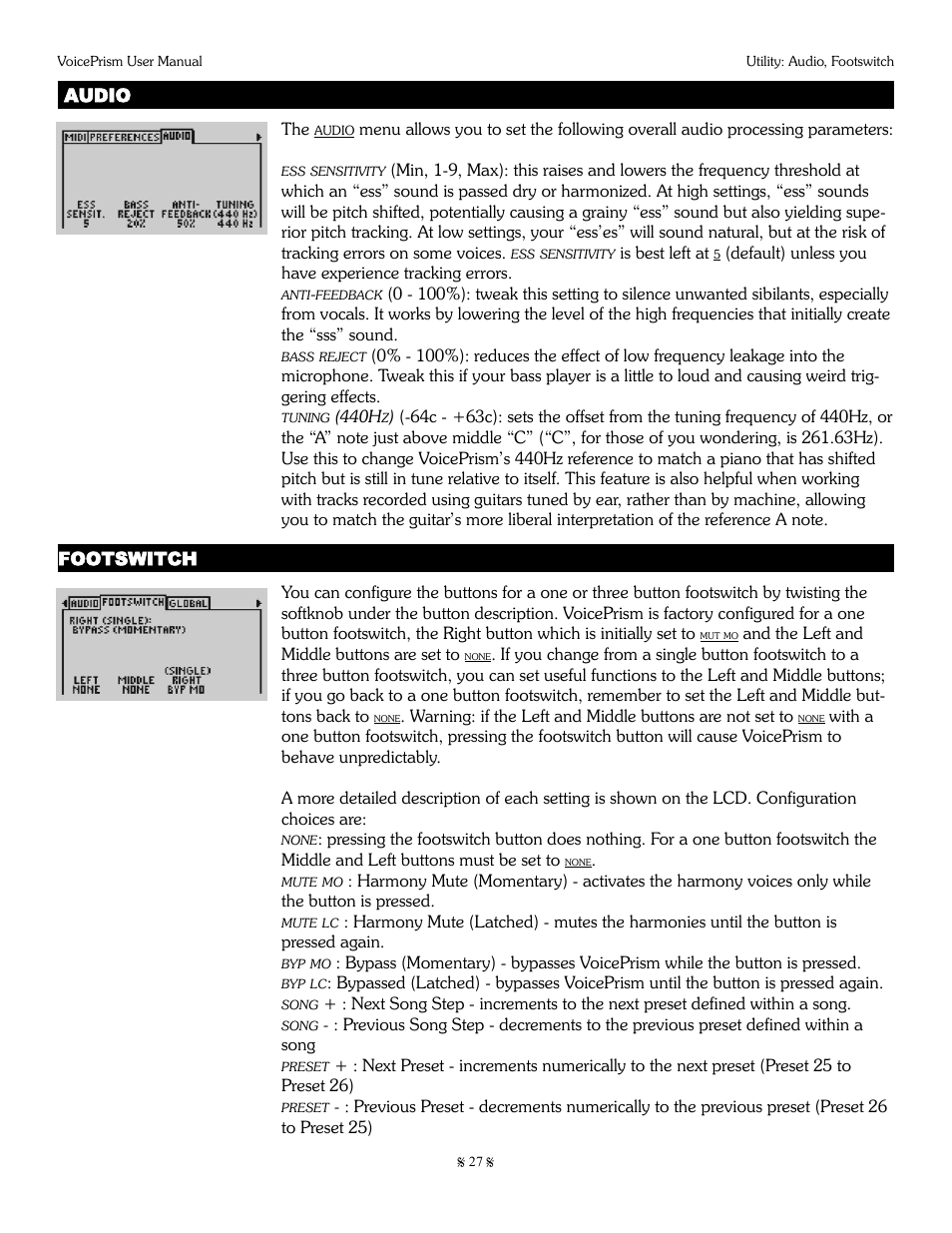 TC-Helicon Voiceprism Manual User Manual | Page 27 / 46