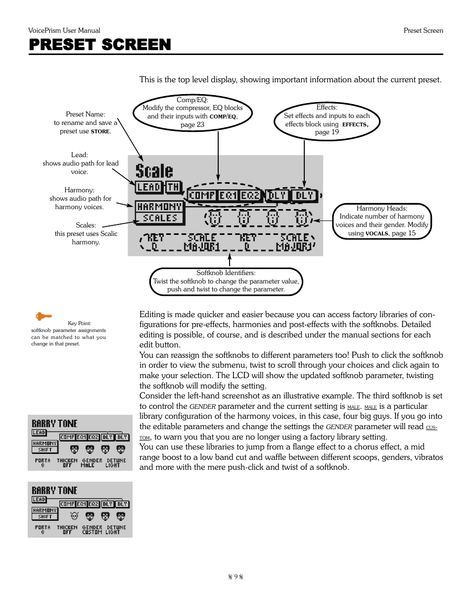 Preset screen | TC-Helicon Voiceprism Manual User Manual | Page 9 / 46