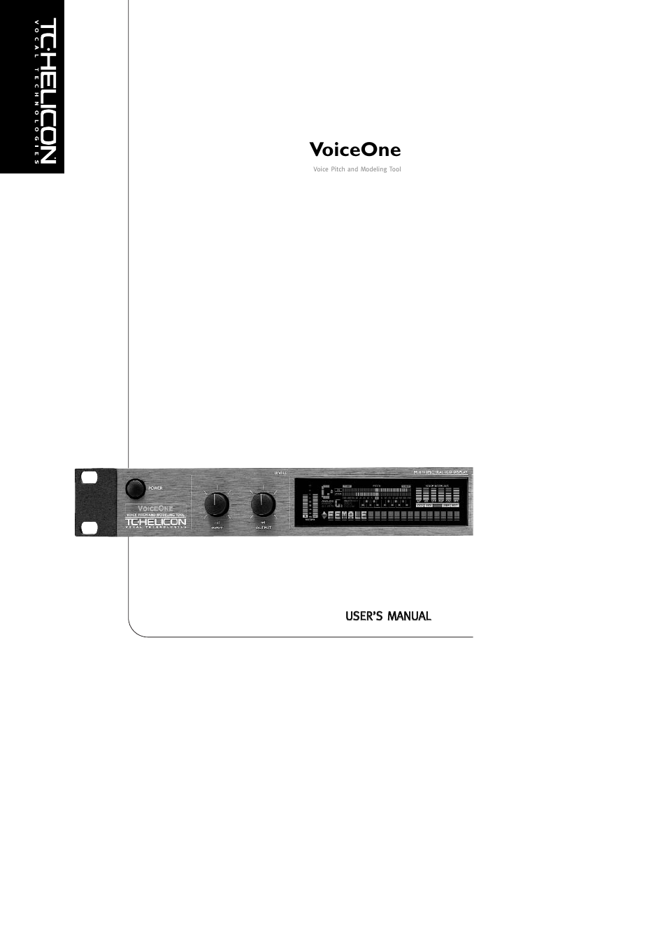 TC-Helicon VoiceOne Manual User Manual | 43 pages