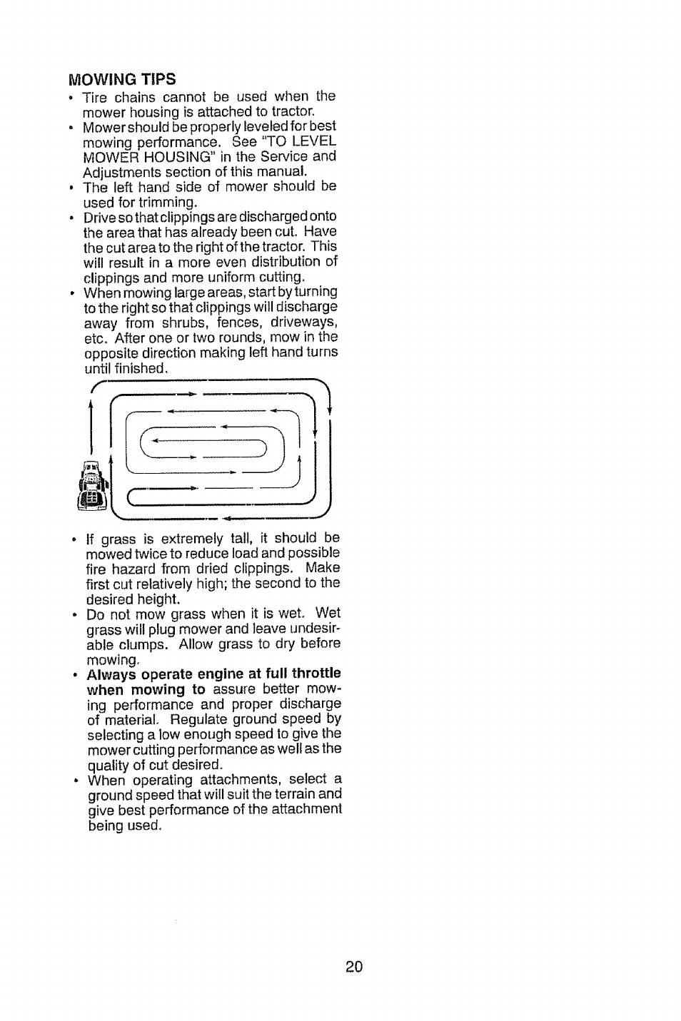 Mowing tips | Craftsman 917.28948 User Manual | Page 20 / 72