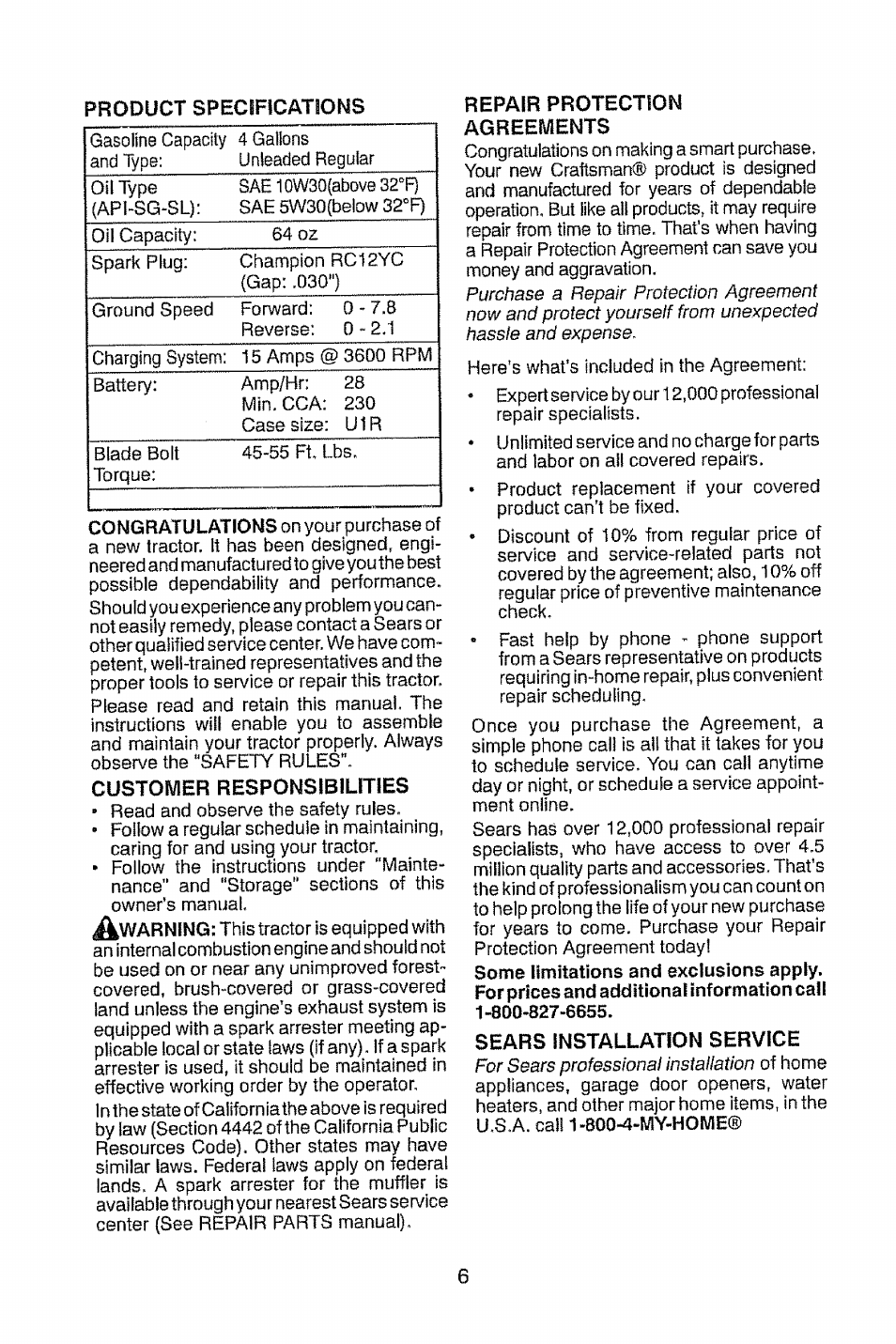 Craftsman 917.28948 User Manual | Page 6 / 72