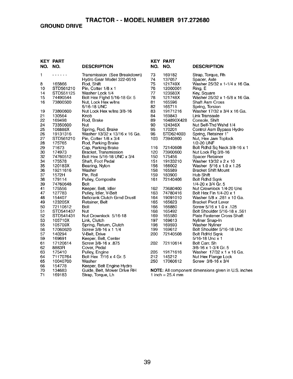 Ground drive | Craftsman 917.272680 User Manual | Page 39 / 60
