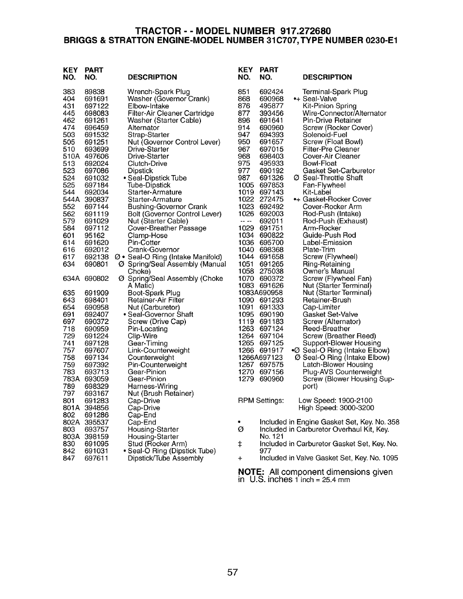 Craftsman 917.272680 User Manual | Page 57 / 60