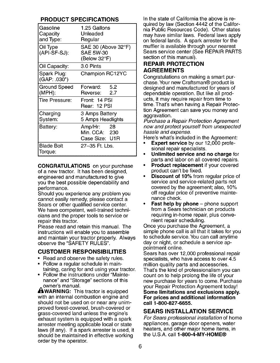 Craftsman 917.272680 User Manual | Page 6 / 60