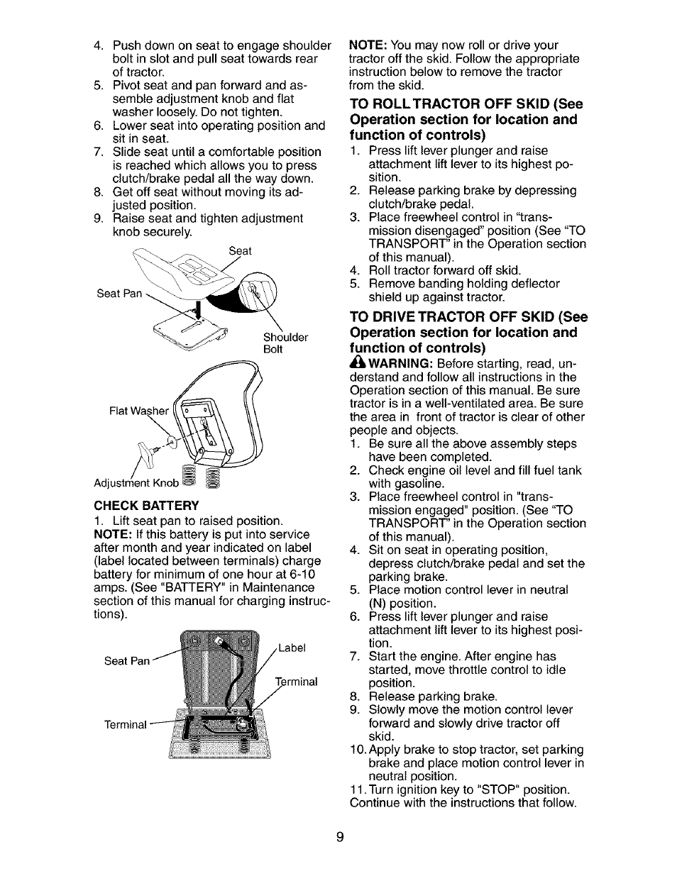 Check battery | Craftsman 917.272680 User Manual | Page 9 / 60