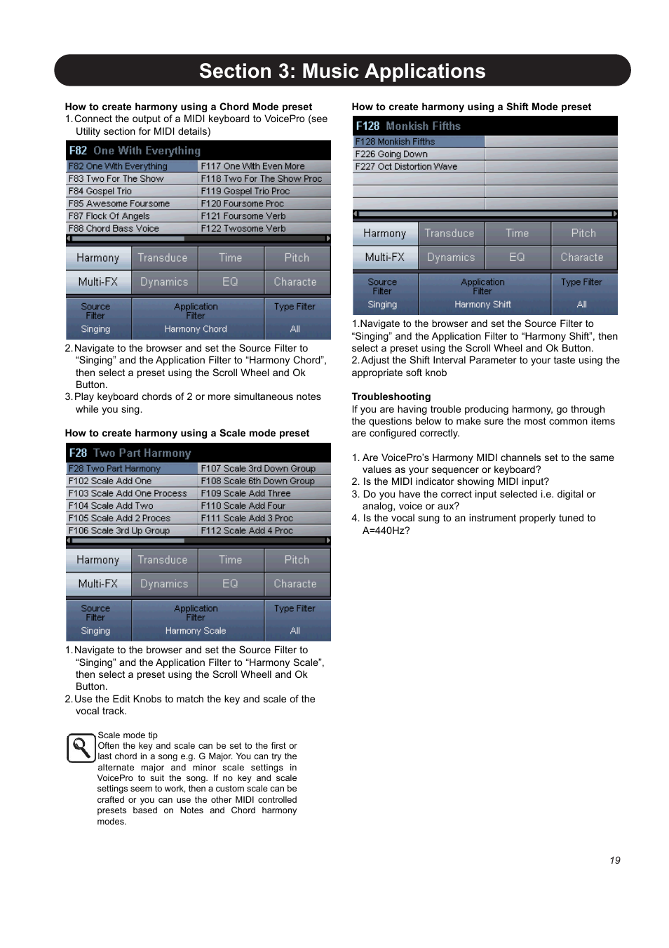 TC-Helicon VoicePro User Manual | Page 19 / 77