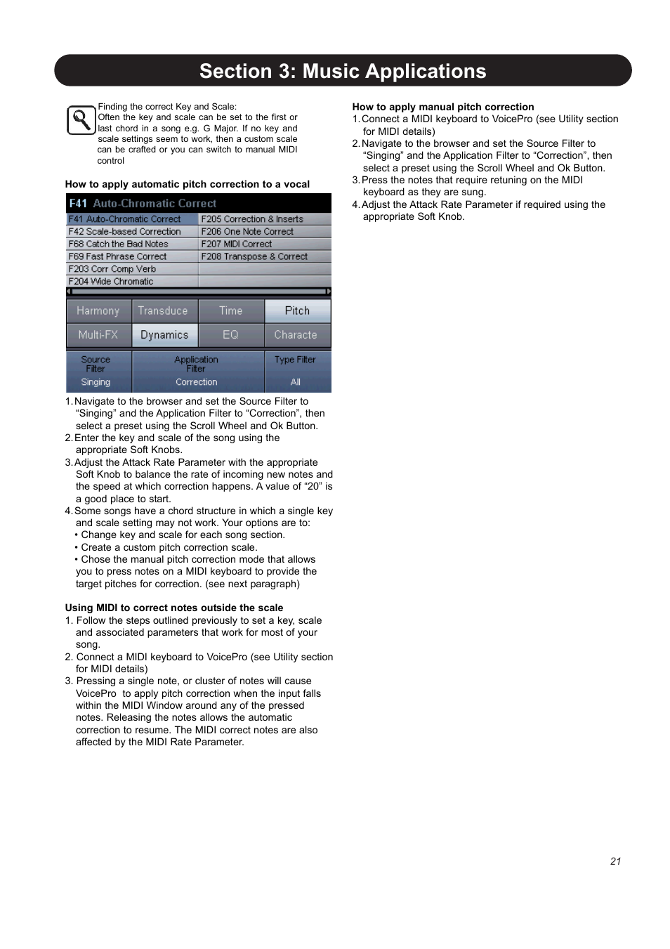 TC-Helicon VoicePro User Manual | Page 21 / 77