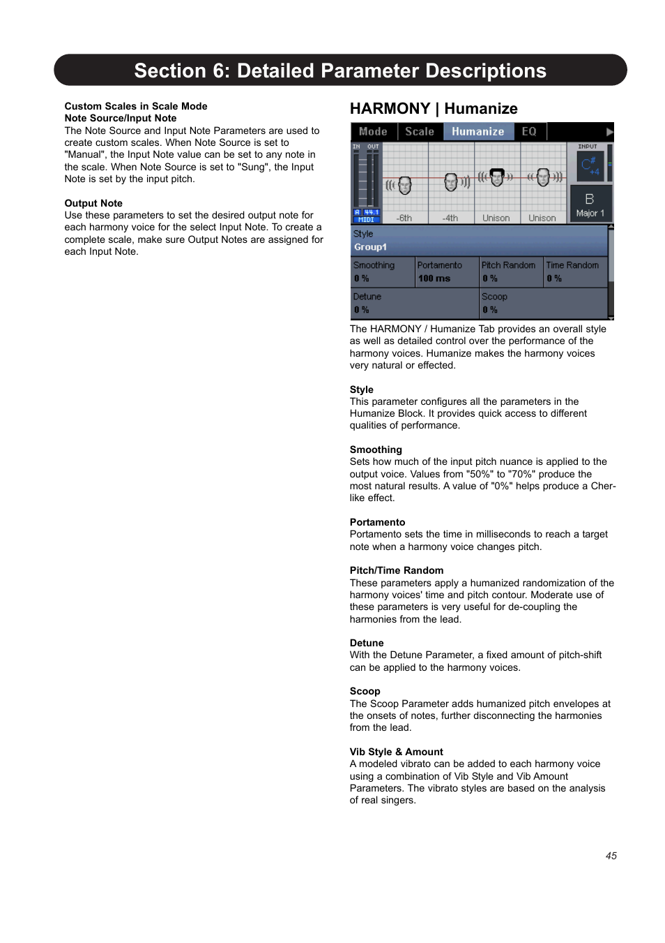 Harmony | humanize | TC-Helicon VoicePro User Manual | Page 45 / 77
