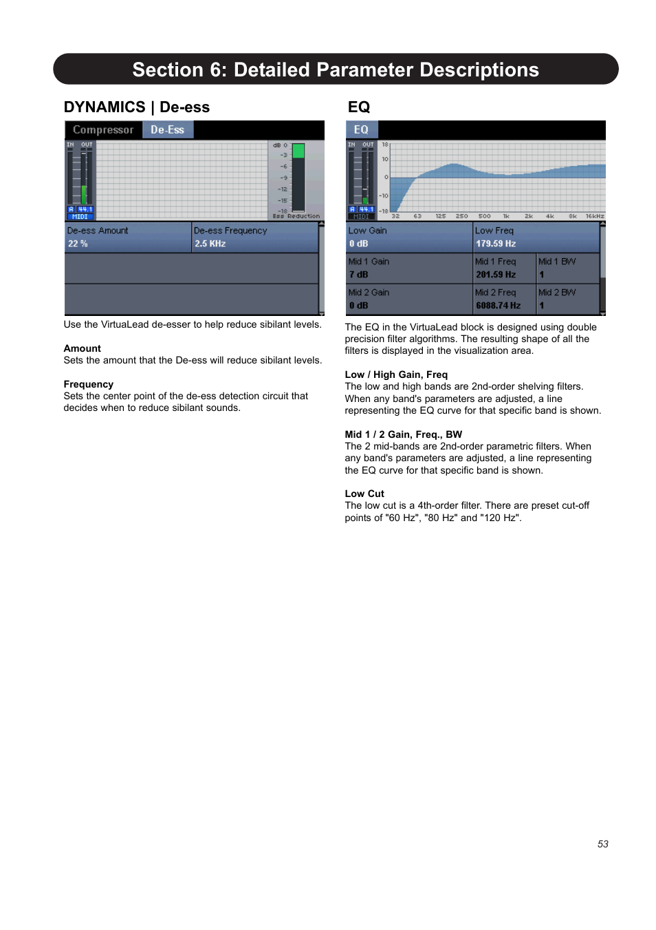 Dynamics | de-ess | TC-Helicon VoicePro User Manual | Page 53 / 77