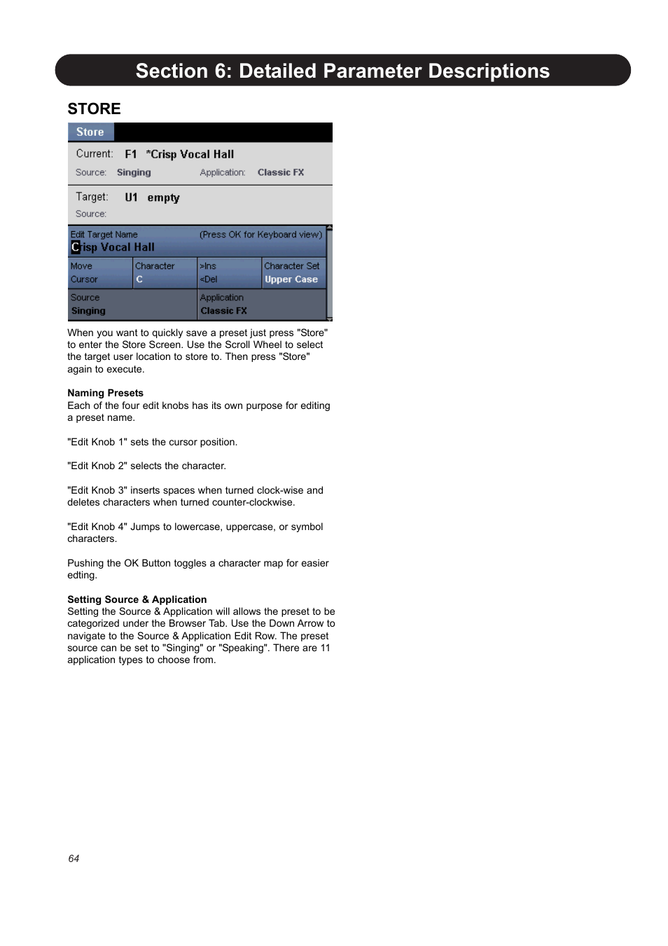 Store | TC-Helicon VoicePro User Manual | Page 64 / 77