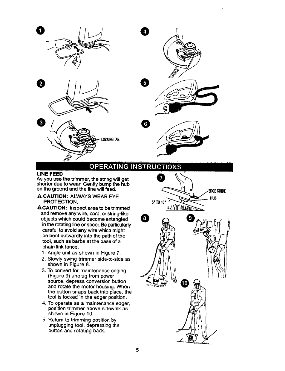 Operating instructions | Craftsman 900.74522 User Manual | Page 5 / 7