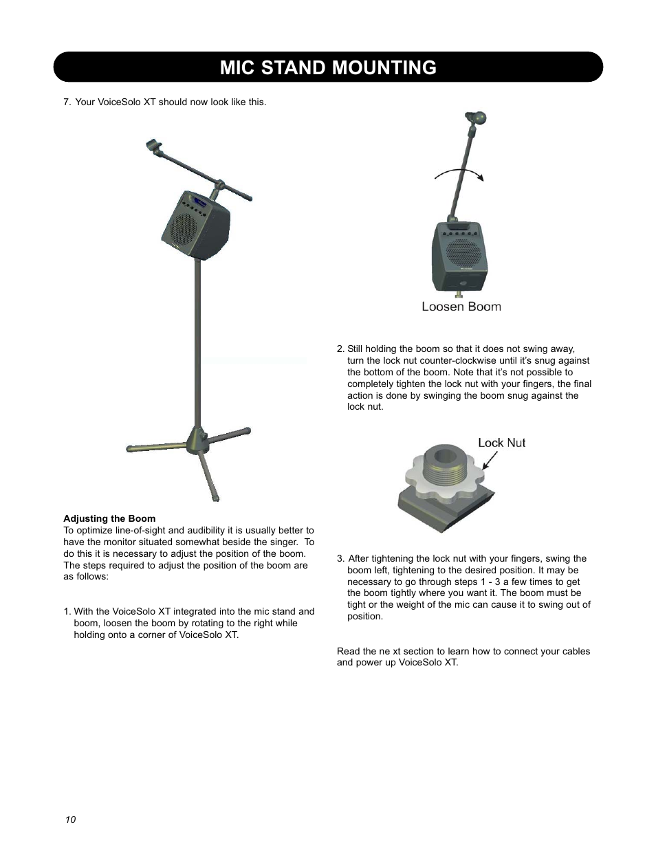 Mic stand mounting | TC-Helicon VoiceSolo VSM-200 XT User Manual | Page 12 / 16