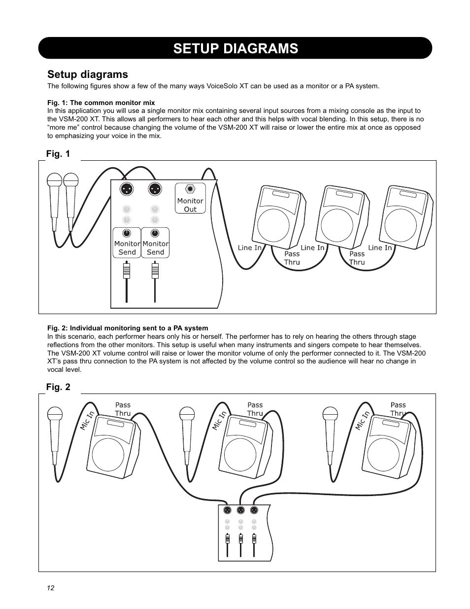 Setup diagrams | TC-Helicon VoiceSolo VSM-200 XT User Manual | Page 14 / 16