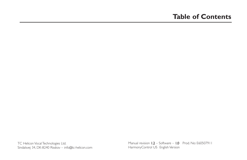 TC-Helicon HarmonyControl Guitar User Manual | Page 2 / 24