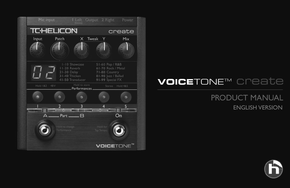 TC-Helicon VoiceTone Create Manual User Manual | 40 pages