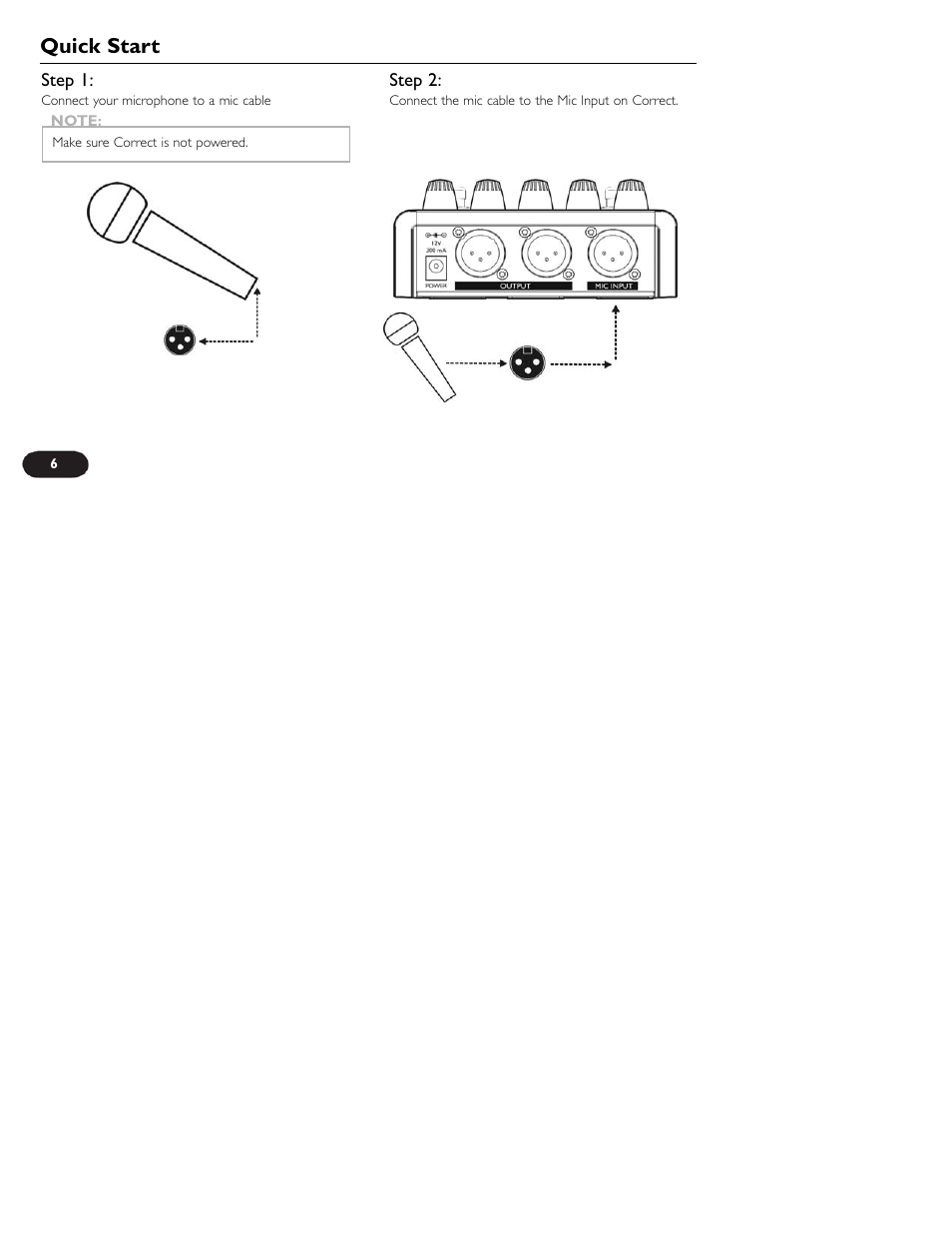 Quick start | TC-Helicon VoiceTone Correct User Manual | Page 6 / 35