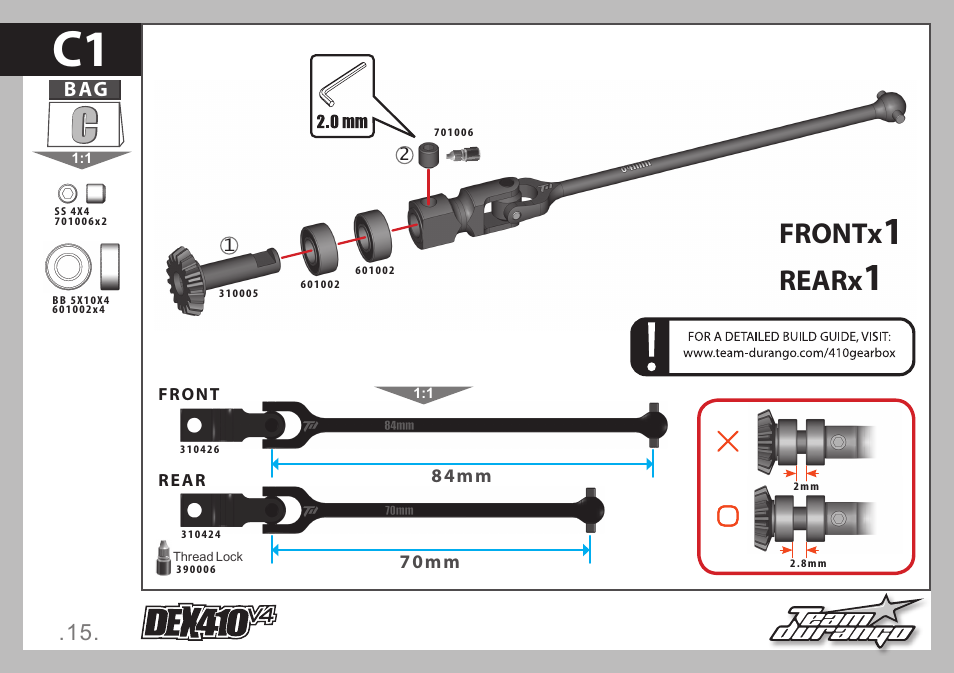 Frontx, Rearx | Team Durango DEX410 v4 User Manual | Page 15 / 80